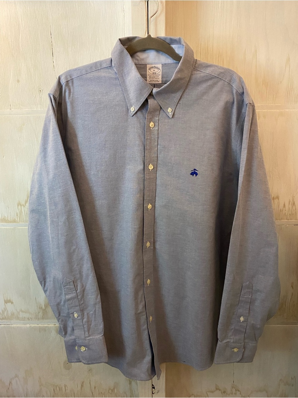 Brooks Brothers Light Blue Oxford Button-Down Shirt Preppy Americana Heritage XL